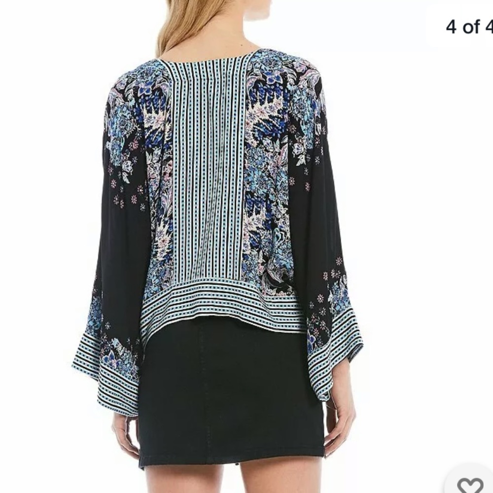 NWT FP Floral Mixed Print Boho Crop Top - Picture 5 of 11